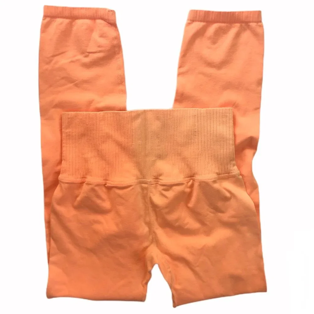 Free People Good Karma Leggings in Peach Horizon